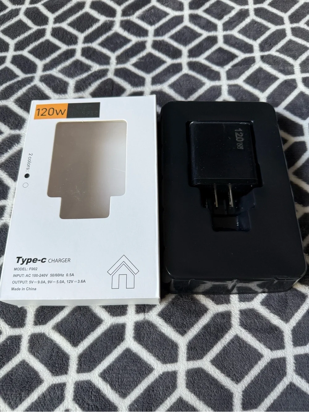 120W Black Type-C Fast Charger - F002